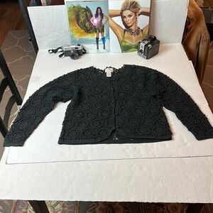 Vintage Moda IntL crochet cardigan/sweater